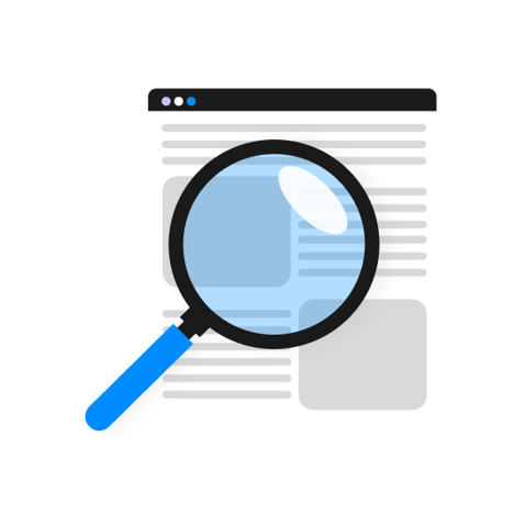 Magnifying Glass over a Document