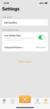 Settings Tab _ Unsycned Actions