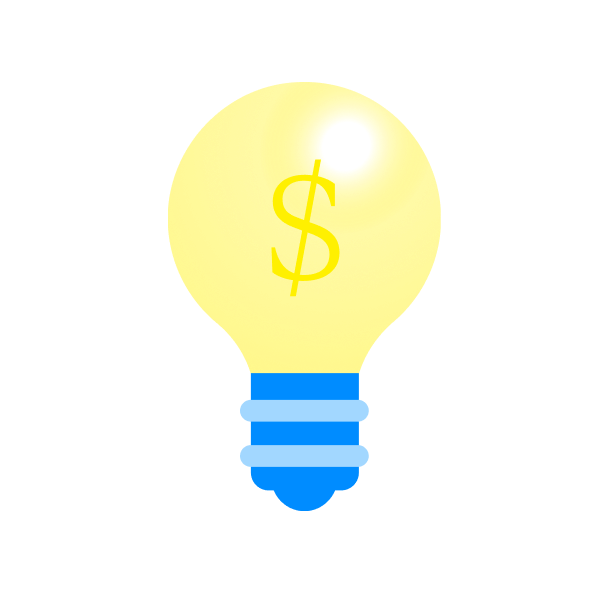illustration of a lightbulb with a dollar 